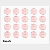 Winter Wonderland Sneeuwvlokken Zacht Roze Elegant Ronde Sticker (Vel)