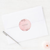 Winter Wonderland Sneeuwvlokken Zacht Roze Elegant Ronde Sticker (Envelop)