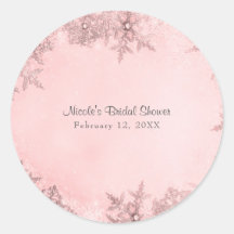 Winter Wonderland Sneeuwvlokken Zachte Roze Elegan