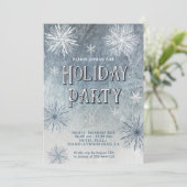 Winter wonderland sneeuwvlokkenbedrijf kaart (Staand voorkant)