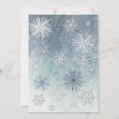 Winter wonderland sneeuwvlokkenbedrijf kaart (Achterkant)