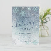 Winter wonderland sneeuwvlokkenbedrijf kaart (Staand voorkant)