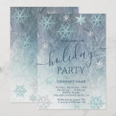 Winter wonderland sneeuwvlokkenbedrijf kaart (Voorkant / Achterkant)