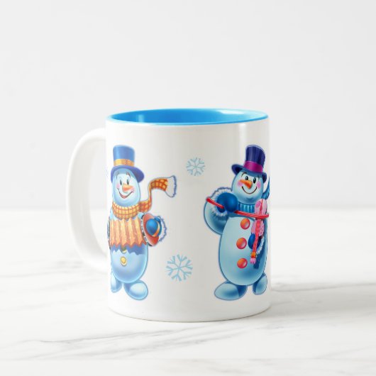 Winter Wonderland sneeuwvolk mok douanenaam (Voorkant links)