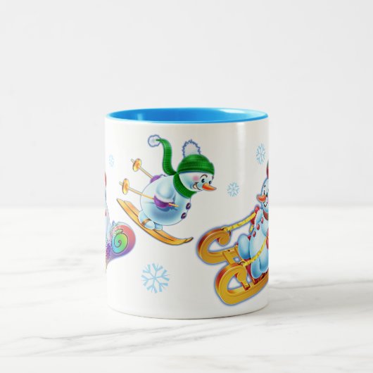 Winter Wonderland sneeuwvolk mok douanenaam (Center)