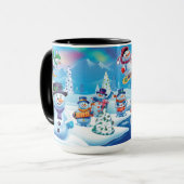 Winter Wonderland sneeuwvolk mok douanenaam (Voorkant links)