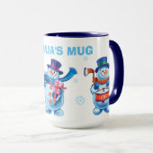 Winter Wonderland sneeuwvolk mok douanenaam (Voorkant rechts)