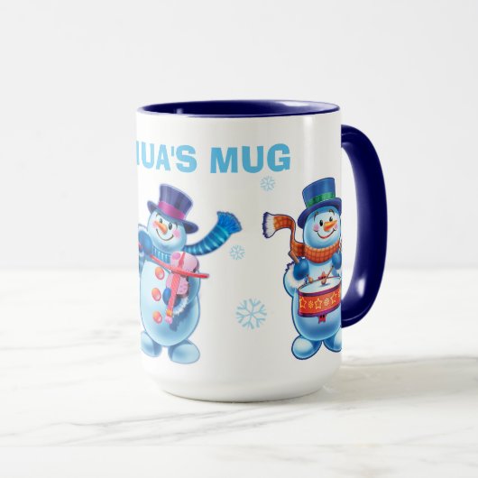 Winter Wonderland sneeuwvolk mok douanenaam (Voorkant rechts)