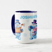 Winter Wonderland sneeuwvolk mok douanenaam (Voorkant links)