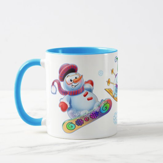 Winter Wonderland sneeuwvolk mok douanenaam (Links)