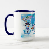 Winter Wonderland sneeuwvolk mok douanenaam (Links)