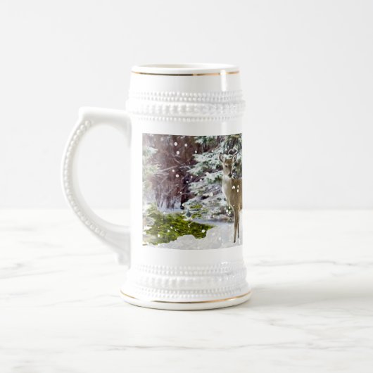 Winter Wonderland Snow and Deer Holiday Drinkware Bierpul (Links)