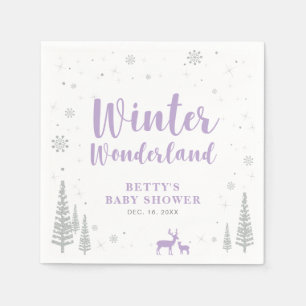 Winter Wonderland Snow Baby shower Paper Napkin Servet