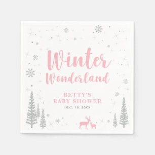 Winter Wonderland Snow Baby shower Paper Napkin Servet