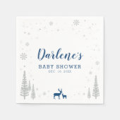 Winter Wonderland Snow Baby shower Paper Napkin Servet (Voorkant)