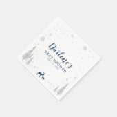 Winter Wonderland Snow Baby shower Paper Napkin Servet (Hoek)
