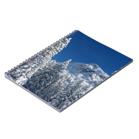 Winter Wonderland Snow Covered Trees Mountains Notitieboek (Linkerzijde)