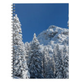 Winter Wonderland Snow Covered Trees Mountains Notitieboek (Voorkant)