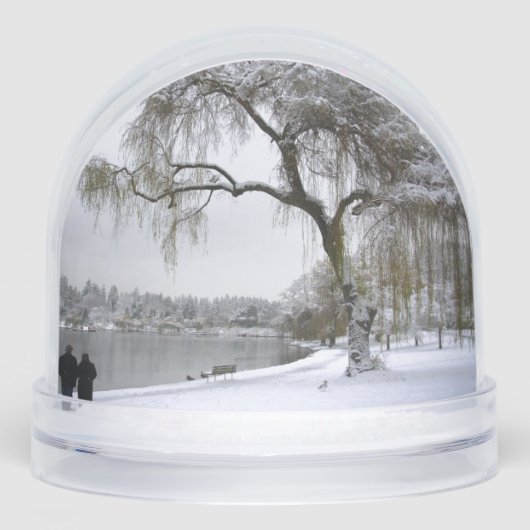 Winter Wonderland Snow Globe Snow Forest Snowglobe Sneeuwbol (Voorkant)