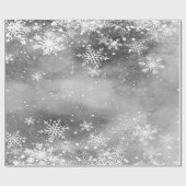 Winter Wonderland,Snow Grey Holiday Cadeaupapier (Vlak)