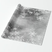 Winter Wonderland,Snow Grey Holiday Cadeaupapier (Uitgerold)