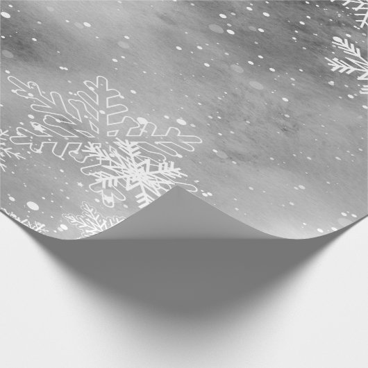 Winter Wonderland,Snow Grey Holiday Cadeaupapier (Hoek)