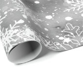 Winter Wonderland,Snow Grey Holiday Cadeaupapier (Rol Hoek)