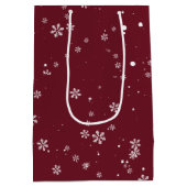 Winter Wonderland Snow Herfst Elegant Medium Cadeauzakje (Achterkant)