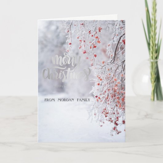 Winter Wonderland Snow Holiday Card Feestdagen Kaart (Voorkant)