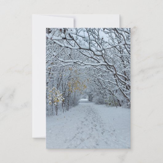 Winter Wonderland Snow Park Blank Card (Voorkant)