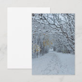 Winter Wonderland Snow Park Blank Card (Voorkant / Achterkant)