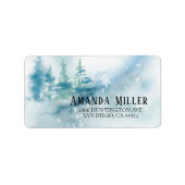 Winter Wonderland Snow Return Address Label (Voorkant)