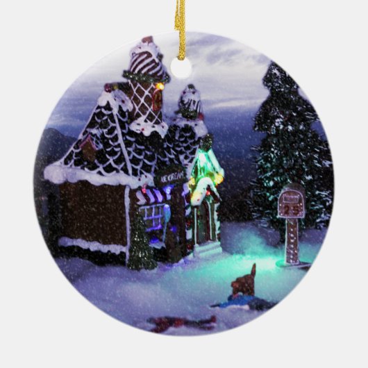 Winter Wonderland Snow Scene 2020 Keramisch Ornament (Achterkant)
