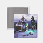 Winter Wonderland Snow Scene 2020 Magneet (Voorkant / Achterkant)