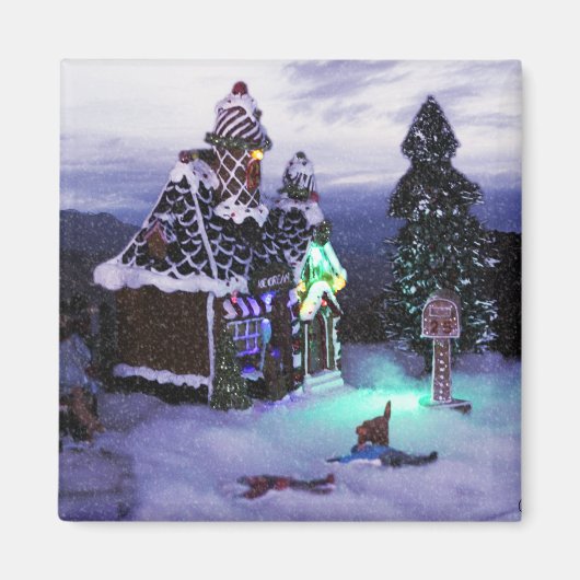 Winter Wonderland Snow Scene 2020 Magneet (Voorkant)