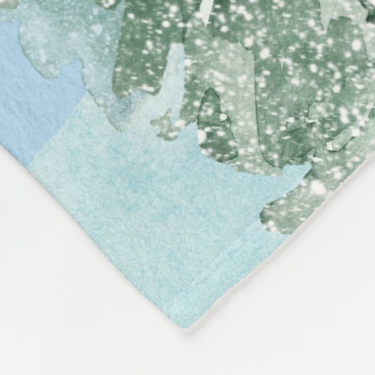 "Winter Wonderland: Snow & Stars" Fleece Deken (Hoek)