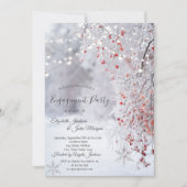 Winter Wonderland, Snow String Lights Verloving Kaart (Voorkant)