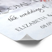 Winter Wonderland, Snow String Lights Wedding Poster (Hoek)