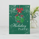 Winter Wonderland Snow Wereldbol Holiday Party Kaart (Staand voorkant)