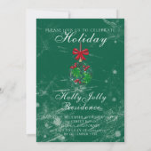 Winter Wonderland Snow Wereldbol Holiday Party Kaart (Achterkant)