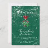 Winter Wonderland Snow Wereldbol Kerstfeest Kaart (Achterkant)