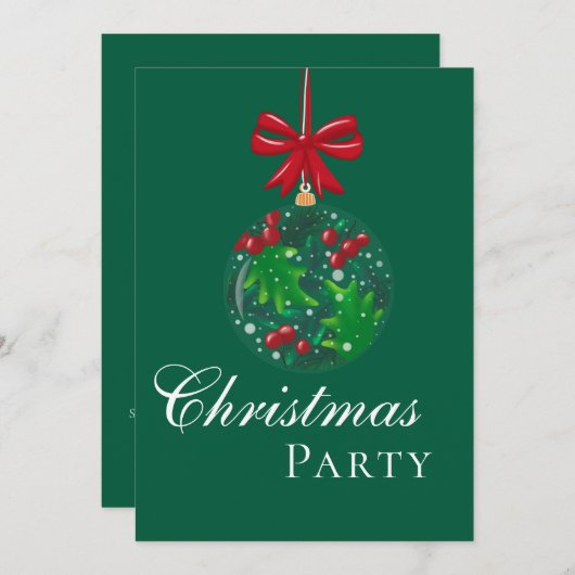 Winter Wonderland Snow Wereldbol Kerstfeest Kaart (Voorkant / Achterkant)