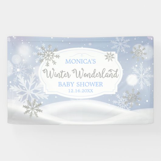 Winter Wonderland Snoweflakes backdrop Spandoek (Horizontaal)