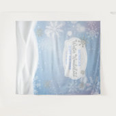 Winter Wonderland Snoweflakes backdrop Wandkleed (Voorkant (horizontaal))