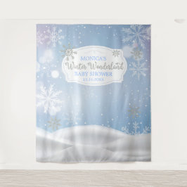 Winter Wonderland Snoweflakes backdrop Wandkleed