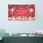 Winter Wonderland Snoweflakes candyland backdrop Spandoek (Beurs)