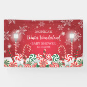 Winter Wonderland Snoweflakes candyland backdrop Spandoek (Horizontaal)