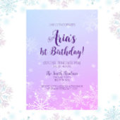 Winter Wonderland Snowflake 1e verjaardag Kaart