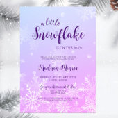 Winter Wonderland Snowflake Baby shower Kaart