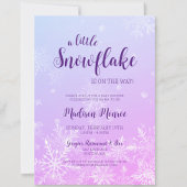 Winter Wonderland Snowflake Baby shower Kaart